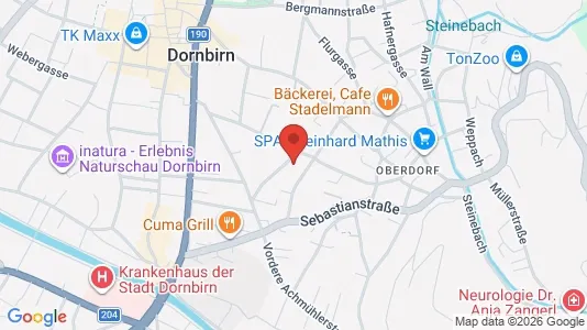 Apartments for rent i Dornbirn - kort over placeringen