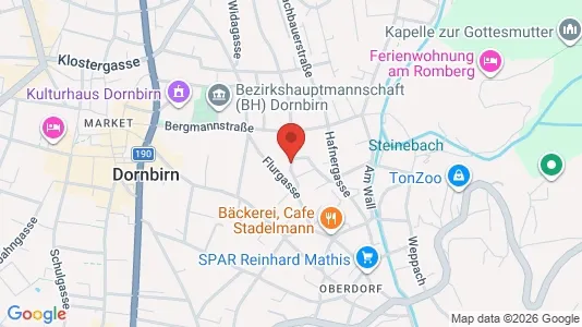 Apartments for rent i Dornbirn - kort over placeringen