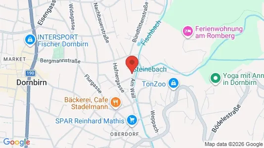 Apartments for rent i Dornbirn - kort over placeringen