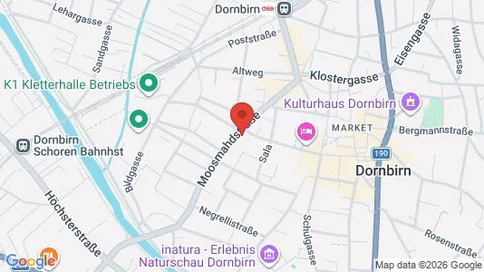 Apartments for rent i Dornbirn - kort over placeringen