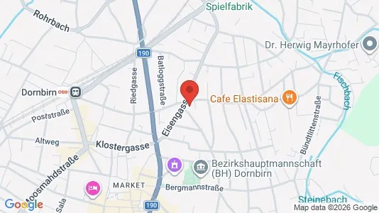 Apartments for rent i Dornbirn - kort over placeringen