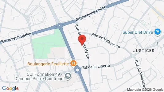 Apartments for rent i Angers - kort over placeringen
