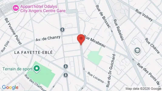 Apartments for rent i Angers - kort over placeringen