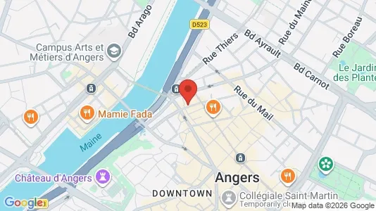 Apartments for rent i Angers - kort over placeringen