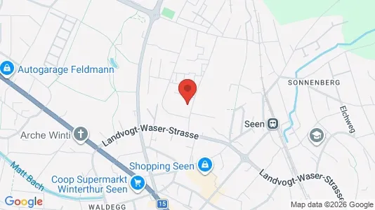 Apartments for rent i Winterthur - kort over placeringen