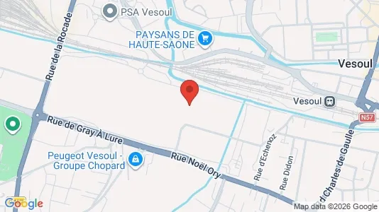 Apartments for rent i Vesoul - kort over placeringen