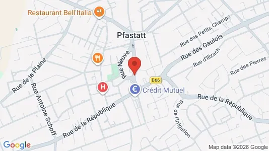 Apartments for rent i Mulhouse - kort over placeringen