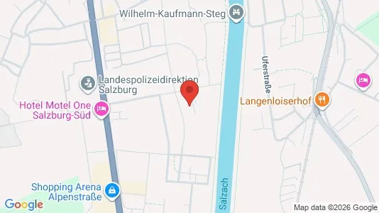 Apartments for rent i Salzburg - kort over placeringen
