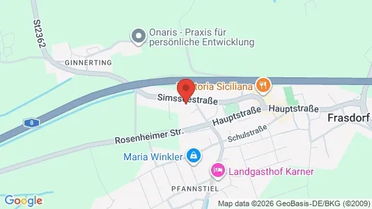 Apartments for rent i Rosenheim - kort over placeringen