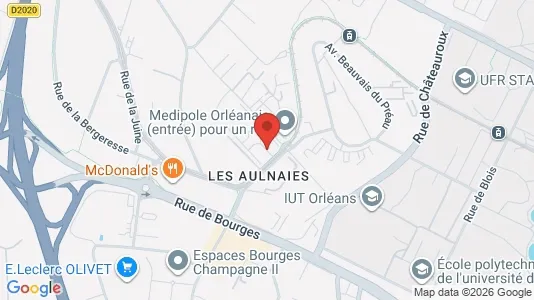 Apartments for rent i Orléans - kort over placeringen