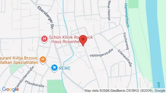 Apartments for rent i Rosenheim - kort over placeringen