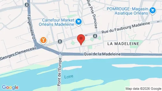 Apartments for rent i Orléans - kort over placeringen