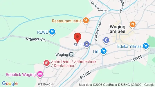 Apartments for rent i Traunstein - kort over placeringen