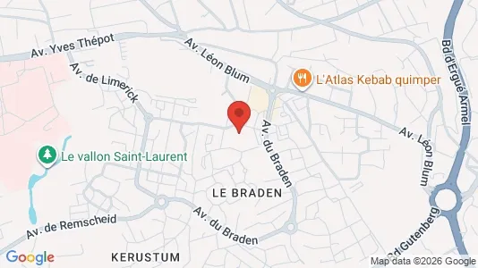 Apartments for rent i Quimper - kort over placeringen