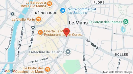 Apartments for rent i Le Mans - kort over placeringen