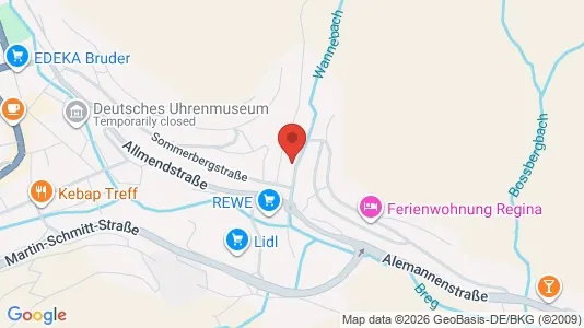 Apartments for rent i Schwarzwald-Baar-Kreis - kort over placeringen