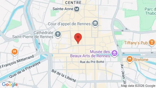 Apartments for rent i Rennes - kort over placeringen