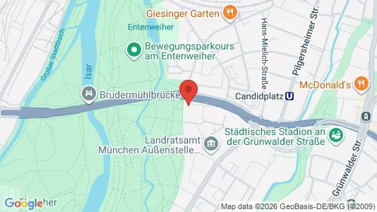 Apartments for rent i Munich Untergiesing-Harlaching - kort over placeringen