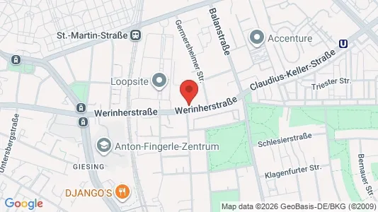 Apartments for rent i Munich Ramersdorf-Perlach - kort over placeringen