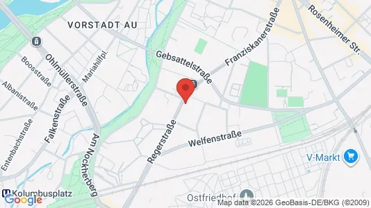 Apartments for rent i Munich Au-Haidhausen - kort over placeringen