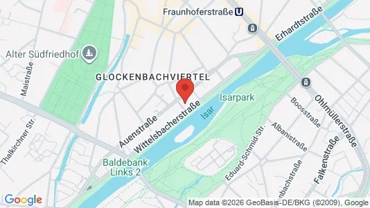 Apartments for rent i Munich Ludwigsvorstadt-Isarvorstadt - kort over placeringen
