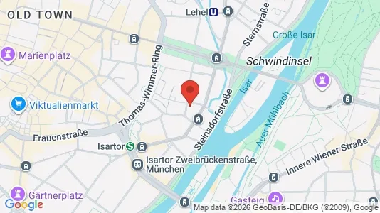 Apartments for rent i Munich Altstadt-Lehel - kort over placeringen