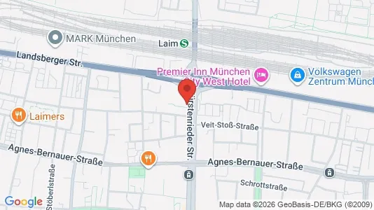 Apartments for rent i Munich Laim - kort over placeringen