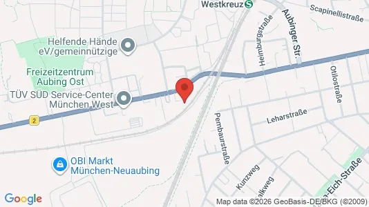 Apartments for rent i Munich Aubing-Lochhausen-Langwied - kort over placeringen