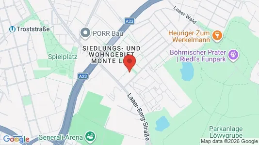 Apartments for rent i Vienna Favoriten - kort over placeringen