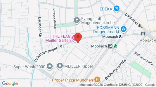 Apartments for rent i Munich Moosach - kort over placeringen