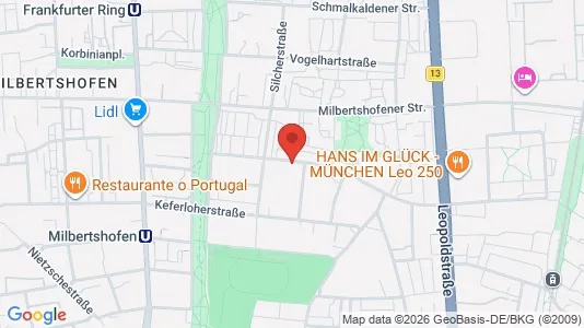 Rooms for rent i Munich Milbertshofen-Am Hart - kort over placeringen
