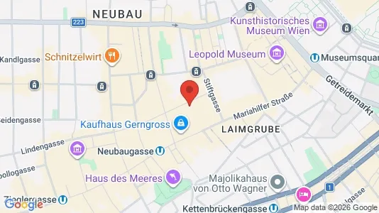 Apartments for rent i Wien Neubau - kort over placeringen