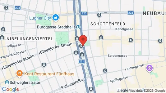 Apartments for rent i Wien Neubau - kort over placeringen
