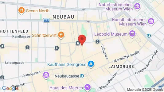 Apartments for rent i Wien Neubau - kort over placeringen