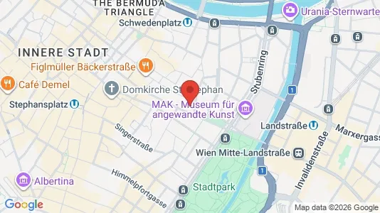 Apartments for rent i Vienna Innere Stadt - kort over placeringen