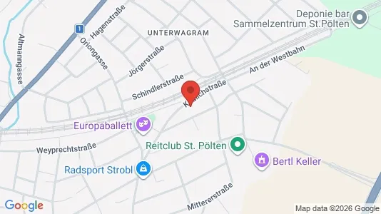 Apartments for rent i Sankt Pölten - kort over placeringen