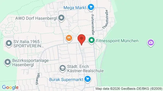 Rooms for rent i Munich Feldmoching-Hasenbergl - kort over placeringen