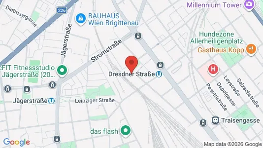 Apartments for rent i Vienna Brigittenau - kort over placeringen