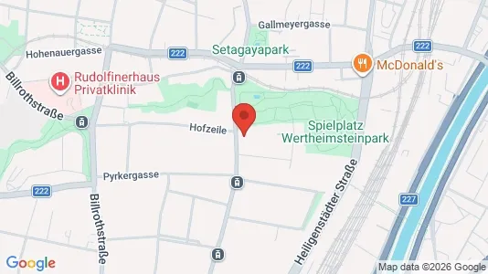 Apartments for rent i Vienna Döbling - kort over placeringen