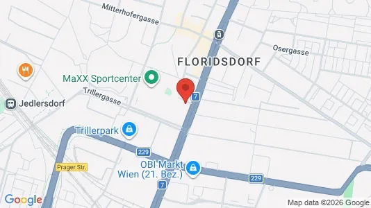 Apartments for rent i Vienna Floridsdorf - kort over placeringen