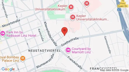 Apartments for rent i Linz - kort over placeringen