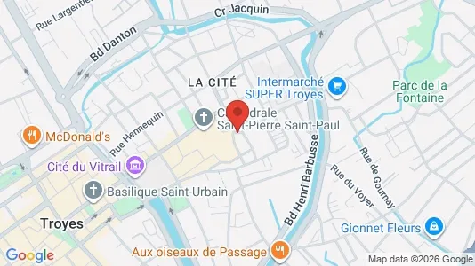 Apartments for rent i Troyes - kort over placeringen