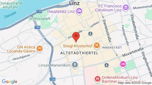 Apartments for rent i Leonding - kort over placeringen