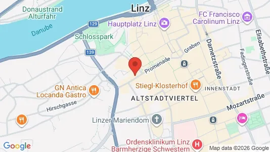 Apartments for rent i Linz - kort over placeringen