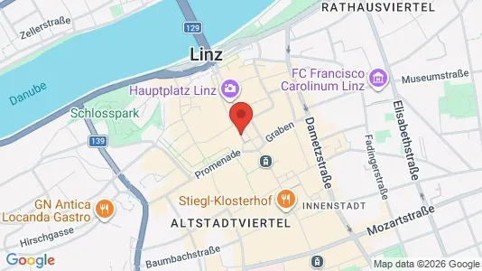 Apartments for rent i Linz - kort over placeringen