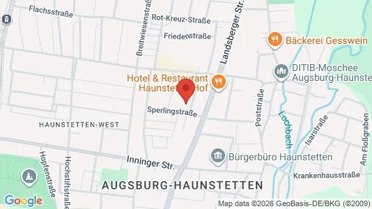 Apartments for rent i Augsburg - kort over placeringen