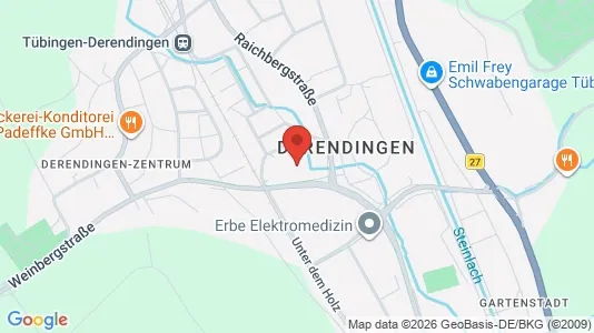 Apartments for rent i Tübingen - kort over placeringen