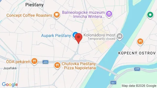Apartments for rent i Piešťany - kort over placeringen
