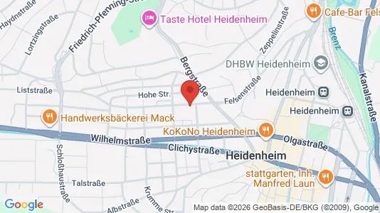 Apartments for rent i Heidenheim - kort over placeringen