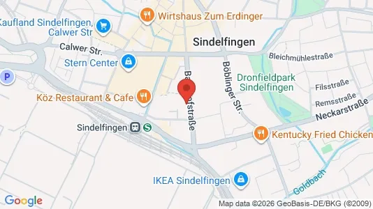 Apartments for rent i Böblingen - kort over placeringen